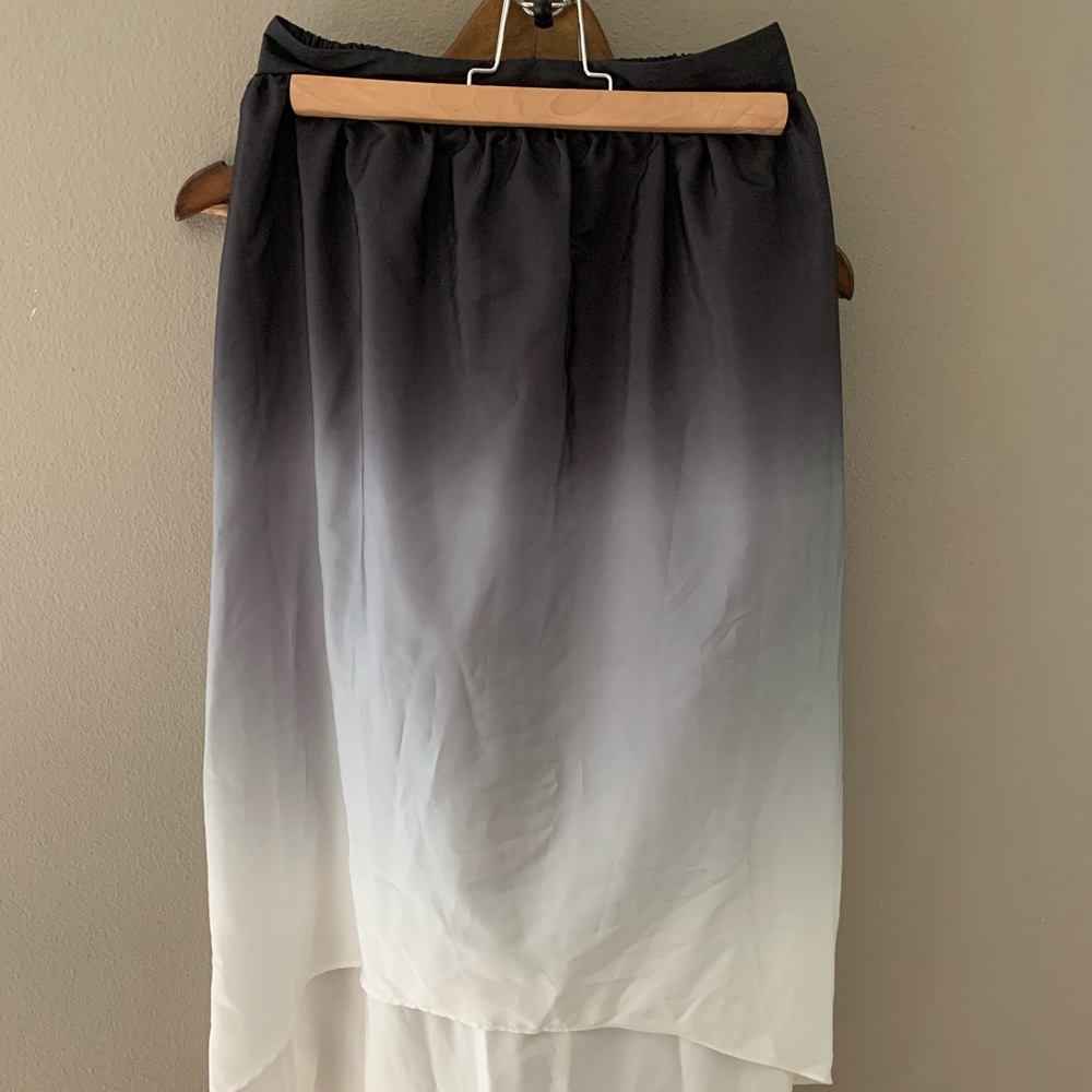 Ombré high low skirt